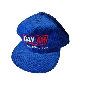 Yupoong Hat Vintage Corduroy Blue Can‎ Am Challenge Cup Snapback